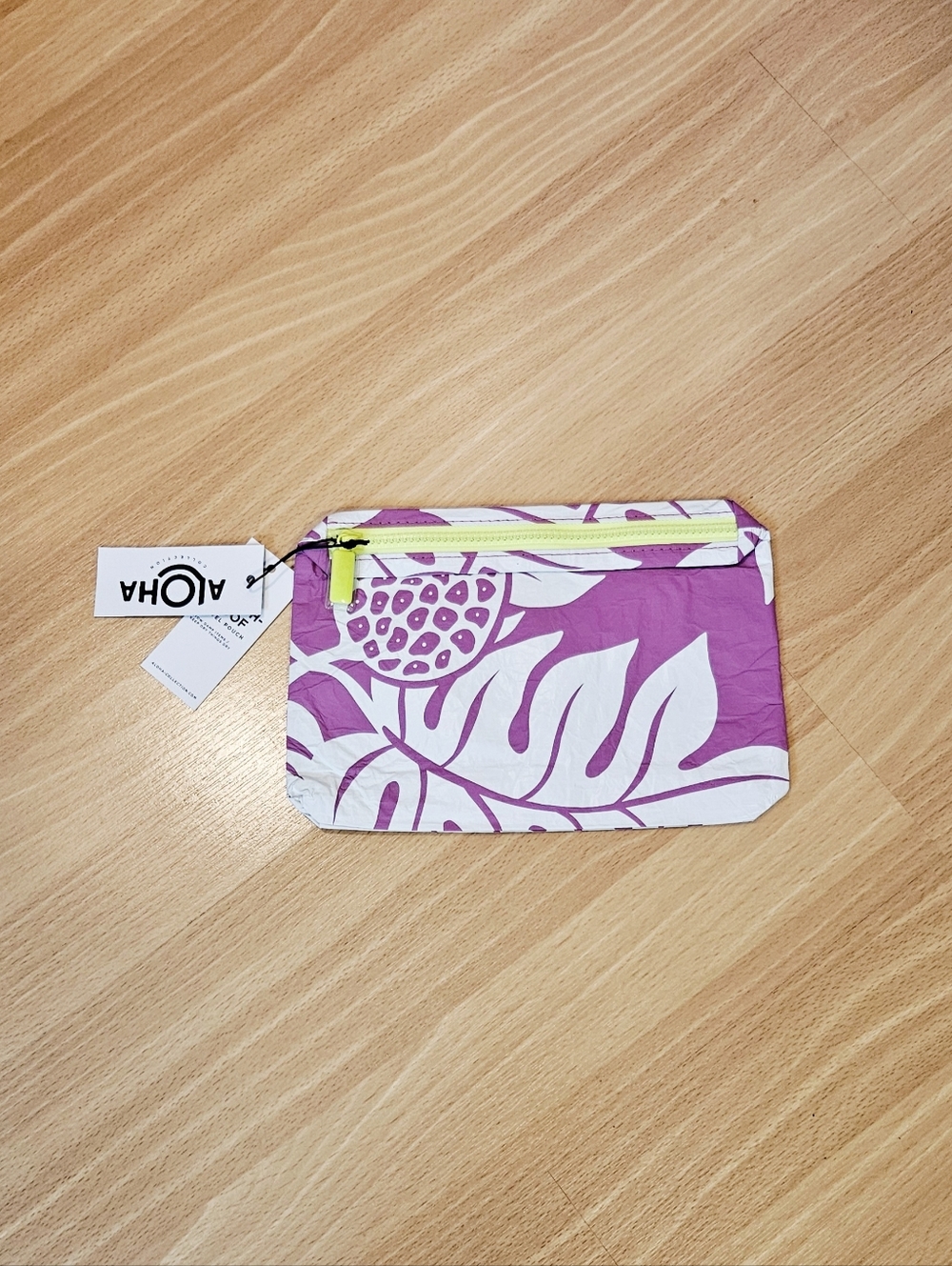 ALOHA Collection Small Holomua White/Orchid Pouch